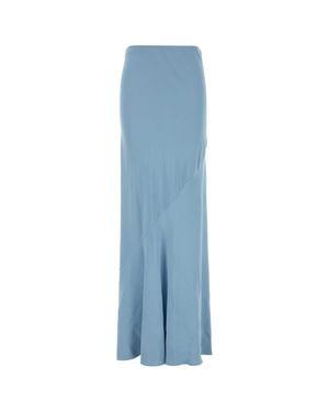 Ermanno Scervino Light-blue Twill Skirt