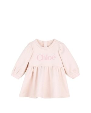 Chloé Girls' Organic Cotton Dress - Pink