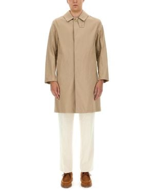 Mackintosh Manchester Single-Breasted Car Coat - Natural