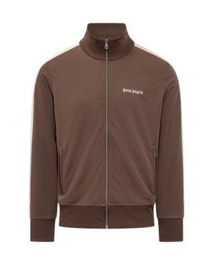 Palm Angels Stylish Zip Neck Jacket - Brown