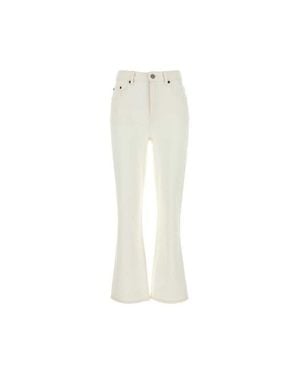 Tory Burch Mini Structured Relaxed Fit Pants - White