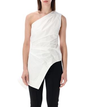 Rohe One-Shoulder Asymmetric Cotton Top - White