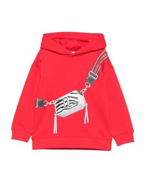 Marc Jacobs Graphic Print Hooded Sweatshirt For Girls - Red