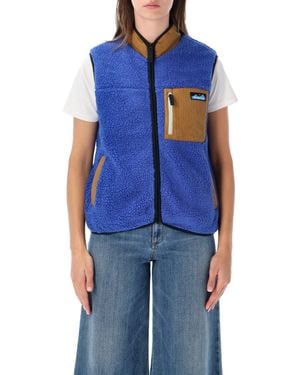 Kavu Fleece Zip-Up Vest - Blue