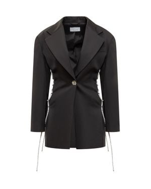 GIUSEPPE DI MORABITO Rhinestone-Embellished Blazer - Black