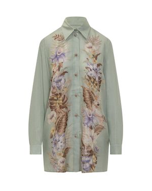 Zimmermann Floral Silk Shirt For - White