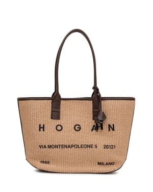 Hogan Shopping Tote Bag - Natural