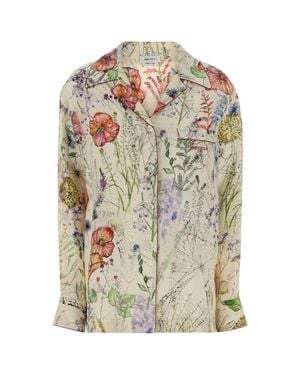 McQueen Printed Crepe Shirt - Multicolor