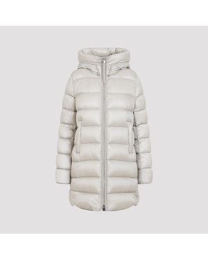 Moncler Suyenne Long Down Parka Jacket - White