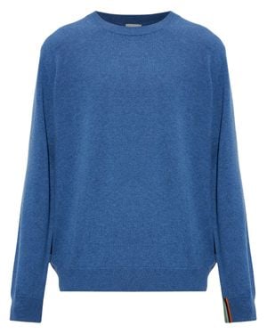 Paul Smith 100% Cashmere Crewneck Sweater For - Blue