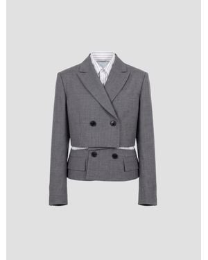 Sacai Suiting Poplin Jacket - Blue