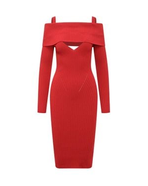 ANDREADAMO Midi Suit Dress - Red