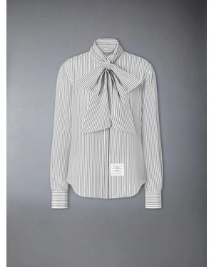 Thom Browne Long Sleeve Detachable Collar Shirt - Gray