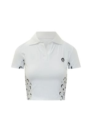 Marine Serre Moon Polo Top - Gray