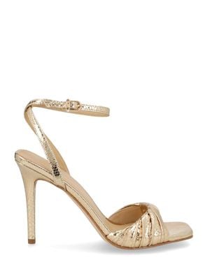MICHAEL Michael Kors Metallic Leather Ankle Strap Stiletto Heel Sandal