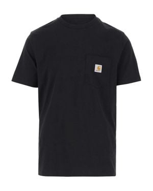 Carhartt Logo Cotton T-Shirt For - Black