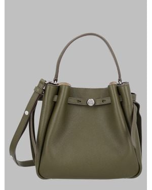 Tory Burch Leather Shoulder Bag With Top Handle - Green