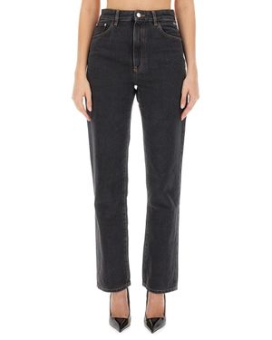 Gcds Choker Rhinestone-Embellished Straight Jeans - Black