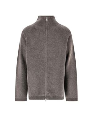 Our Legacy Zip-Up High Neck Sweater Jacket - Gray