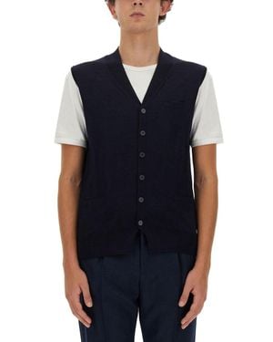 Ballantyne V-Neck Vest - Blue