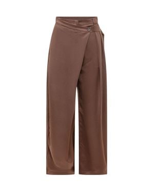 Pinko Satin Pesce Pants - Brown
