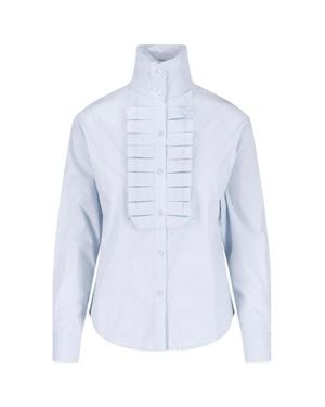 GIMAGUAS 100% Cotton Button-Front Shirt - Blue