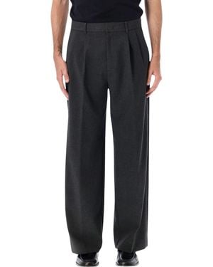DUNST Pleated Wide-Leg Pants - Black