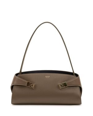 Ferragamo Chic Mini Hug Shoulder Bag - Metallic