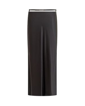 Tom Ford Elegant Long Silk Skirt - Black