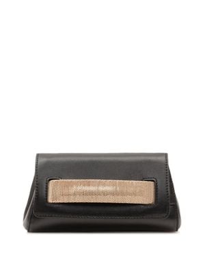 Orciani Gossip Mini Boston Clutch Bag - Gray
