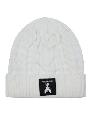 Patrizia Pepe Kids Logo Beret With Front Band - White