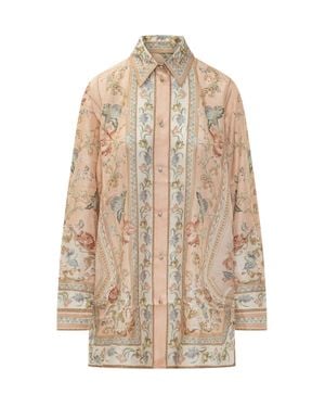 Zimmermann Lightweight Floral Shirt - Natural