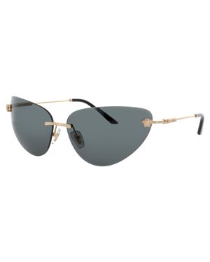 Versace 0Ve2281 Metal Sunglasses 64-13-135 With Case - Black