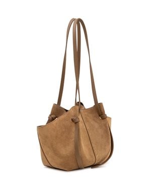 Yuzefi Mini Suede Shoulder Bag - Natural
