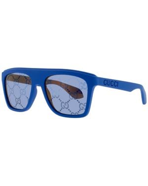 Gucci Gg1570S Acetate Sunglasses 57-8-145 With Case Included - Blue