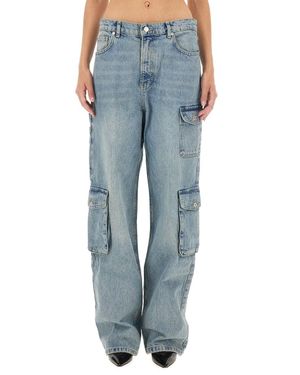 Moschino Cargo Pants With Vintage Light Wash - Blue