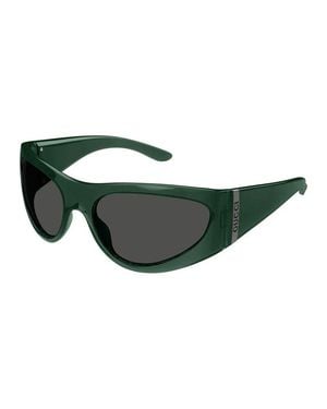 Gucci Gg Mini Shiny Sunglasses - Green