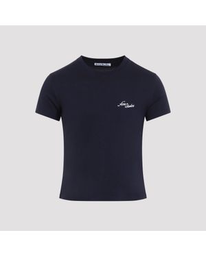 Acne Studios Dark Cotton T-Shirt - Blue