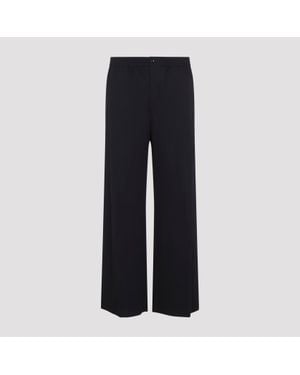 Celine Elastic Waist Straight-Leg Pants - Blue