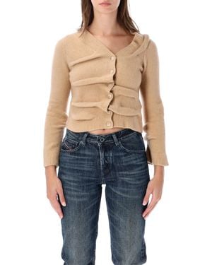 DIESEL Button-Front V-Neck Cardigan Sweater - Blue