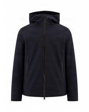Woolrich Hooded Zip-Front Jacket - Blue
