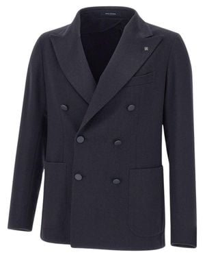 Tagliatore Camel Hair & Cupro Jacket - Blue