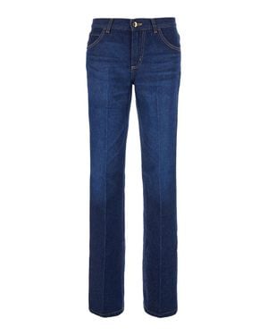 ..,merci Regular High-Waisted Denim Jeans With Pockets & Zip Closure - Blue
