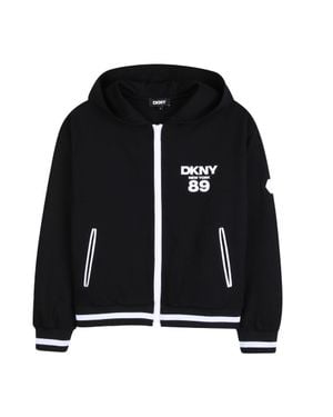 DKNY Cardigan Con Cappuccio - Black