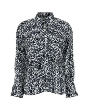 Max Mara Printed Silk Marte Shirt - Gray