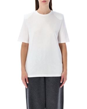 Frankie Shop Carrington Padded Shoulder Tee - White