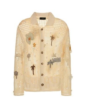 Alanui Where The Waves Begins Crochet Cardigan - Natural