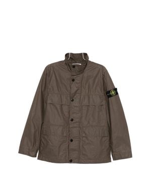Stone Island Cotton Blend Jacket - Brown