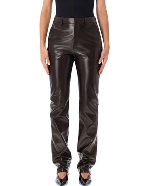 Ralph Lauren High-Waisted Faux Leather Straight-Leg Pants - Black