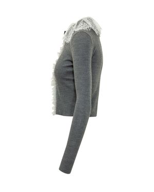 Self-Portrait The Classic Cardigan For Autumn/Winter Season - Gray